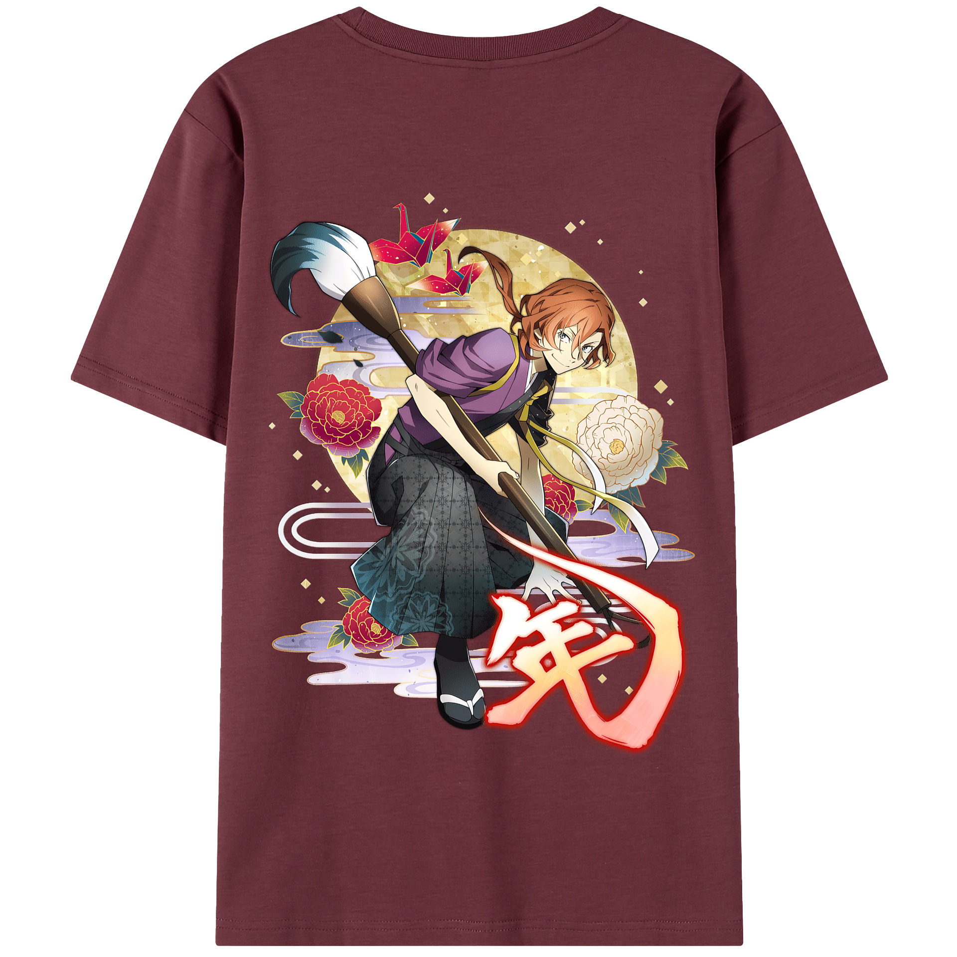 （画像用） 文豪ストレイドッグス Bungo Stray Dogs 綿100％半袖Tシャツ（背面プリント）